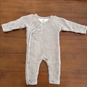 The Honest Company Quilted Gray Kids Footie